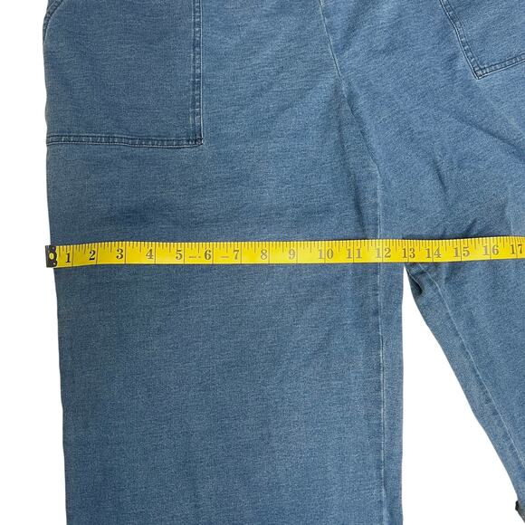 pure Jill INDIGO denim cropped bottoms Size L - Picture 9 of 9